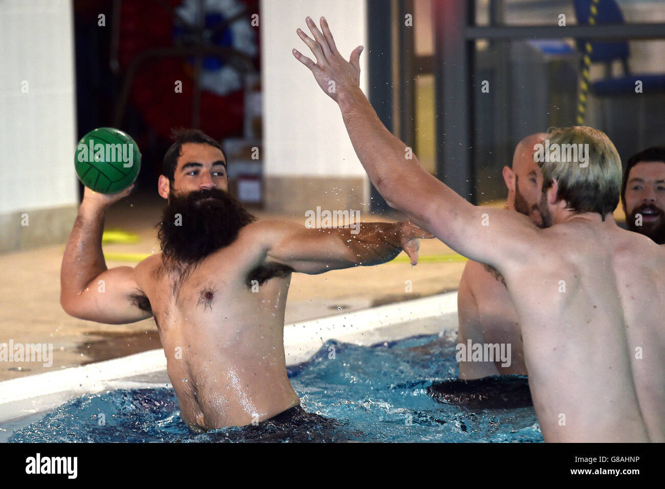 Scotland's Josh Strauss during a pool recovery session at The Royal Grammar School, Newcastle. PRESS ASSOCIATION Photo. Picture date: Tuesday September 29, 2015. See PA story RUGBYU Scotland. Photo credit should read: Owen Humphreys/PA Wire. Stock Photo