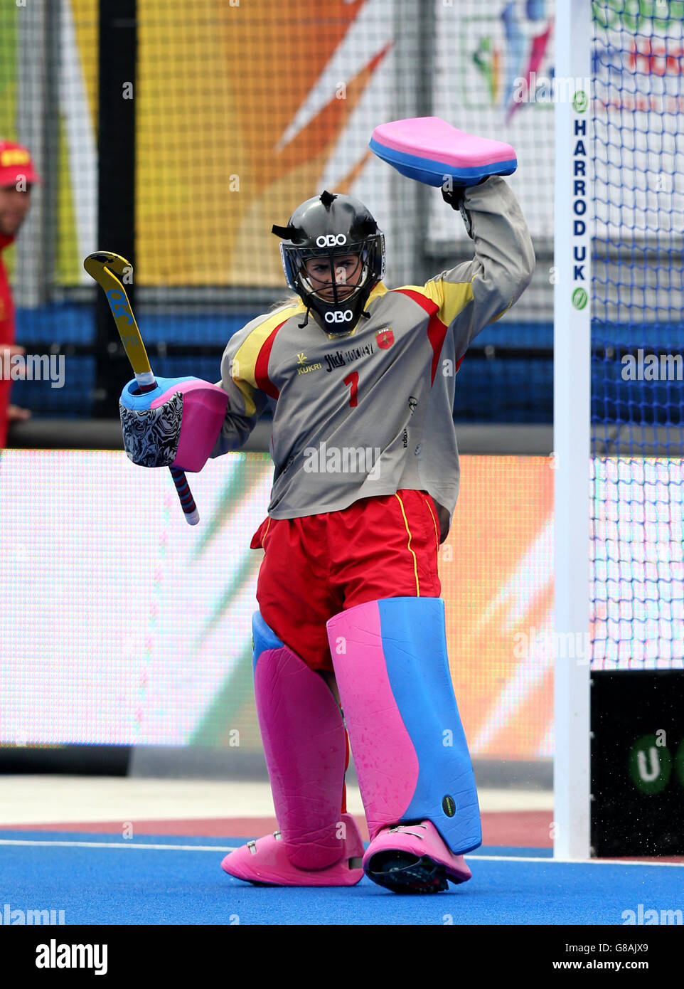 Spain's Maria Lopez De Eguilaz Zubira during the Bronze Medal match at the Lee Valley Hockey and Tennis Centre, London. PRESS ASSOCIATION Photo. Picture date: Sunday August 30, 2015. Photo credit should read: Simon Cooper/PA Wire Stock Photo