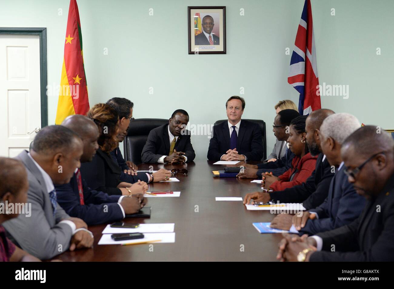 Prime Minister of Grenada Keith Mitchell introduces Prime Minister