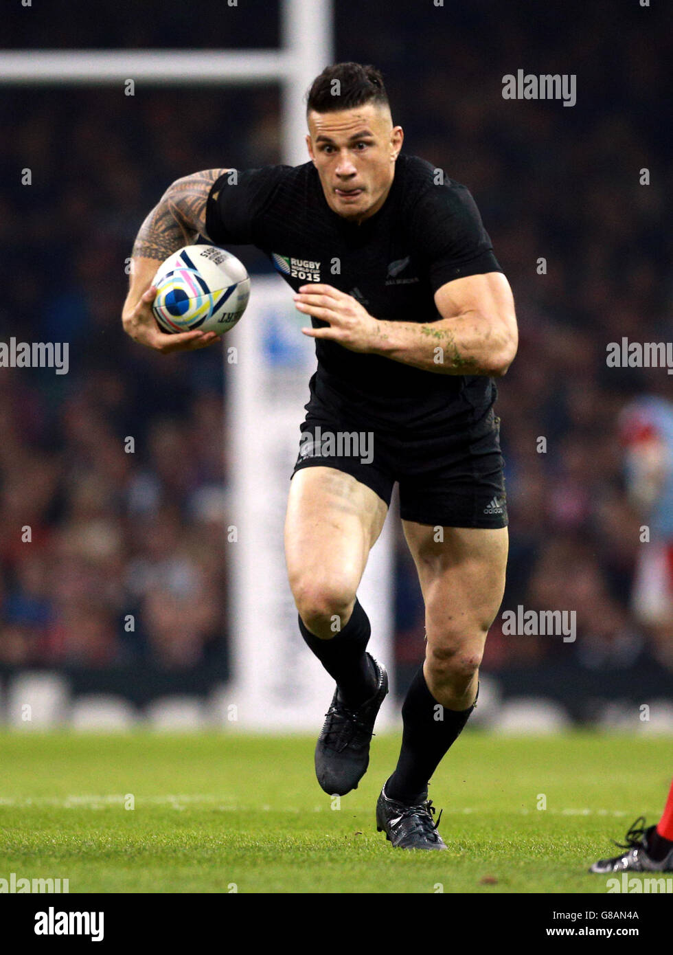 New Zealand's Sonny Bill Williams during the Rugby World Cup match at the Millennium Stadium, Cardiff. PRESS ASSOCIATION Photo. Picture date: Friday October 2, 2015. See PA story RUGBYU New Zealand. Photo credit should read: David Davies/PA Wire. RESTRICTIONS: Use subject to restrictions. No commercial use. No use in books or print sales without prior permission. Stock Photo