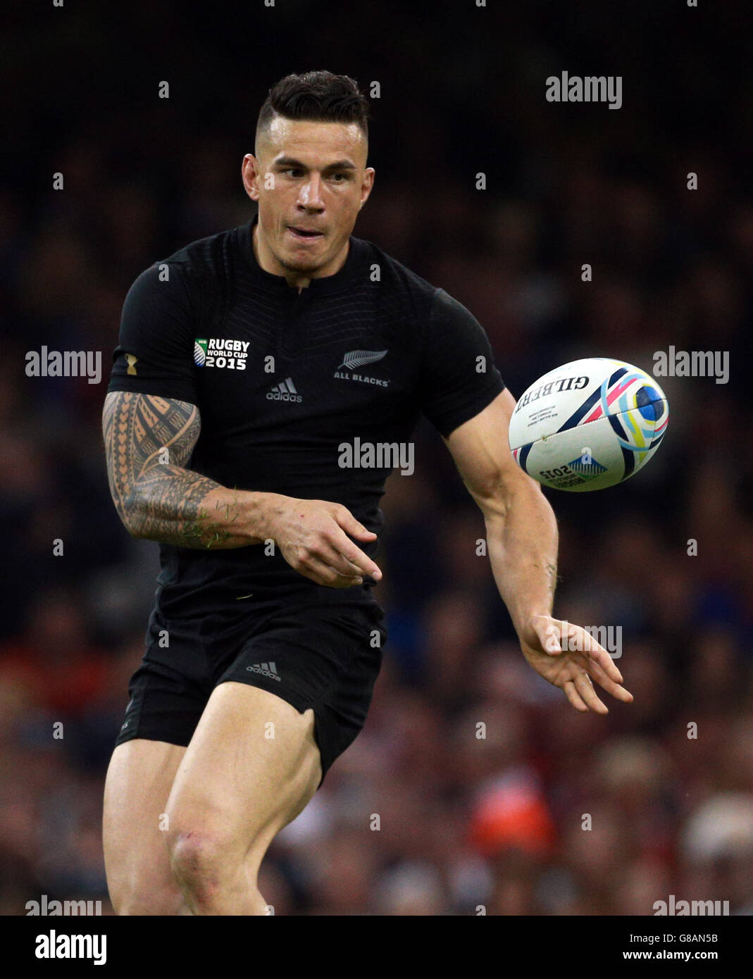 New Zealand's Sonny Bill Williams during the Rugby World Cup match at the Millennium Stadium, Cardiff. PRESS ASSOCIATION Photo. Picture date: Friday October 2, 2015. See PA story RUGBYU New Zealand. Photo credit should read: David Davies/PA Wire. Stock Photo