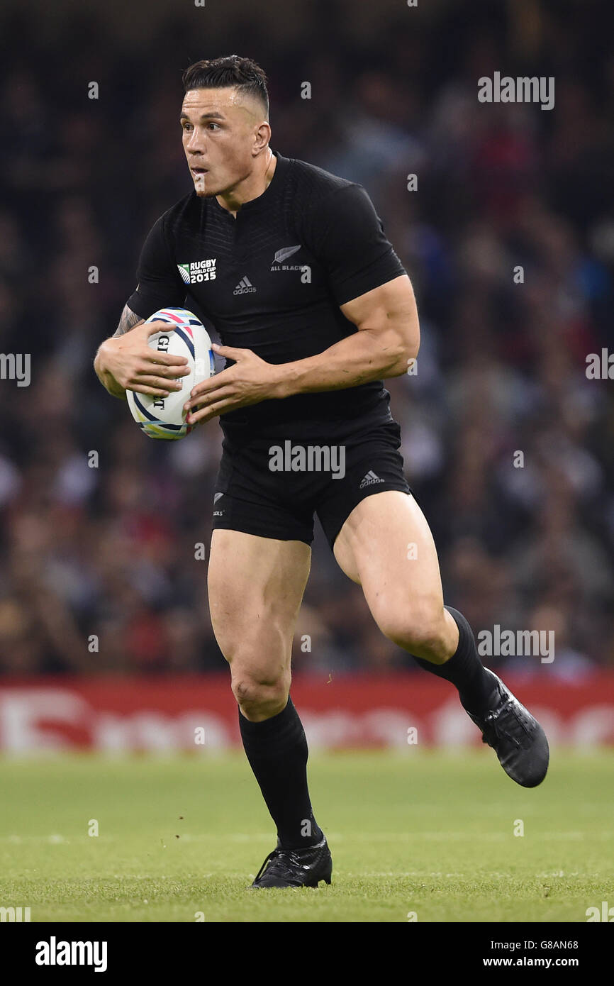 New Zealand's Sonny Bill Williams during the Rugby World Cup match at the Millennium Stadium, Cardiff. PRESS ASSOCIATION Photo. Picture date: Friday October 2, 2015. See PA story RUGBYU New Zealand. Photo credit should read: Joe Giddens/PA Wire. Stock Photo