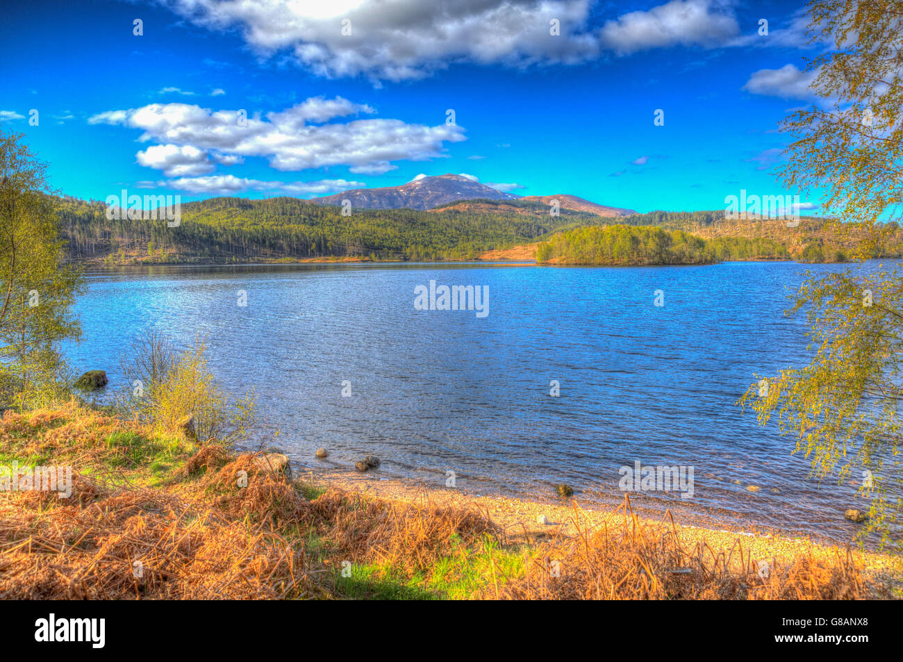 Beautiful Scottish Loch Garry Scotland UK lake west of Invergarry on the A87 south of Fort Augustus and north of Fort William Stock Photo