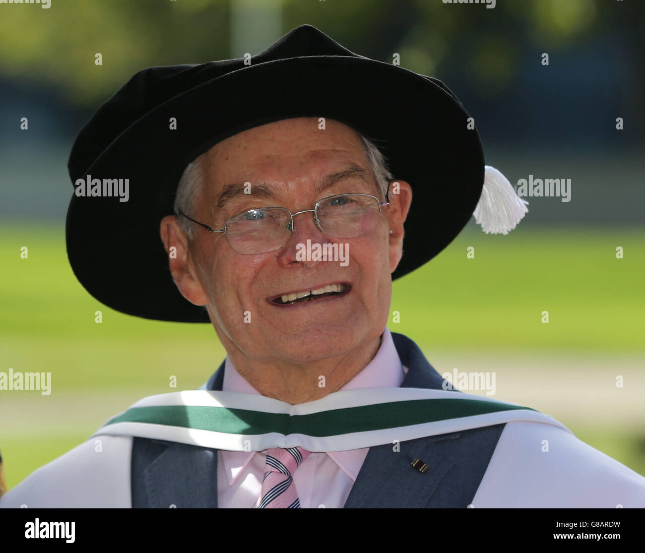Concentration camp survivor Tomi Reichental who was among five recipients of honorary doctorates at a ceremony at NUI Maynooth University, Co. Kildare, Ireland. Stock Photo
