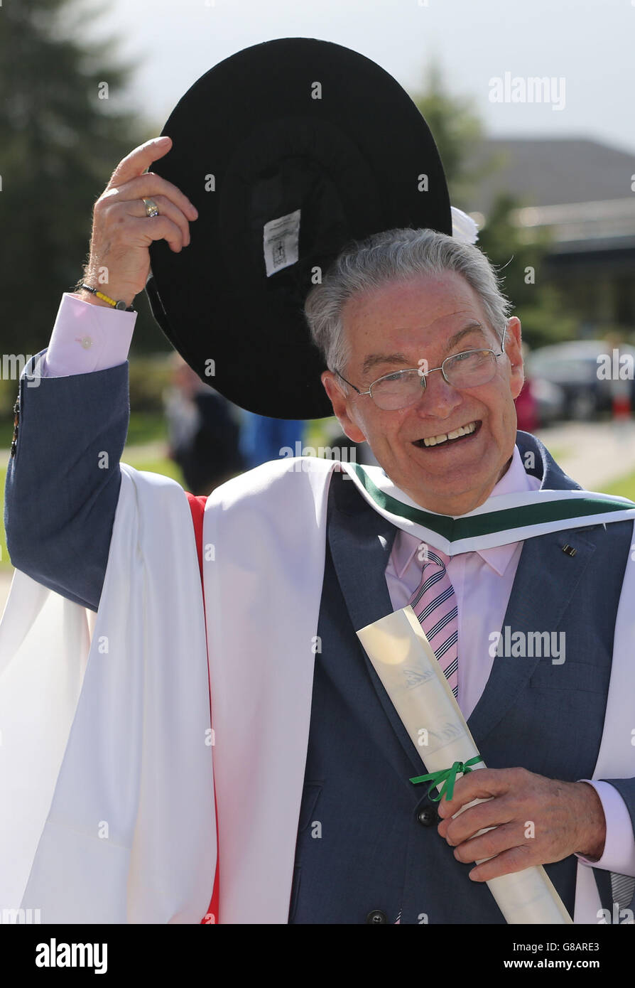 Concentration camp survivor Tomi Reichental who was among five recipients of honorary doctorates at a ceremony at NUI Maynooth University, Co. Kildare, Ireland. Stock Photo