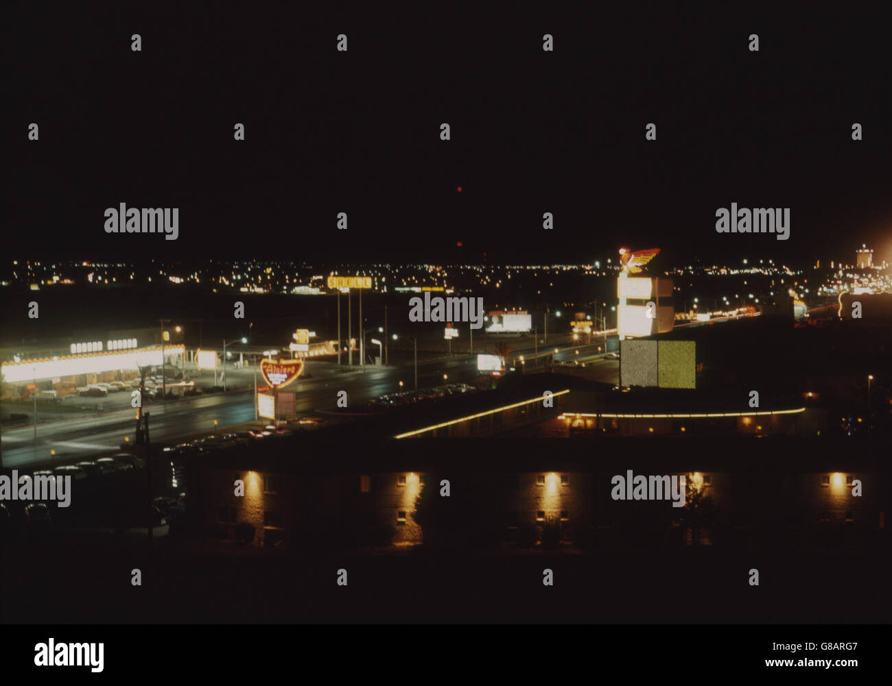 Travel Stock - Las Vegas - United States. View of The Strip at night in Las Vegas. Stock Photo