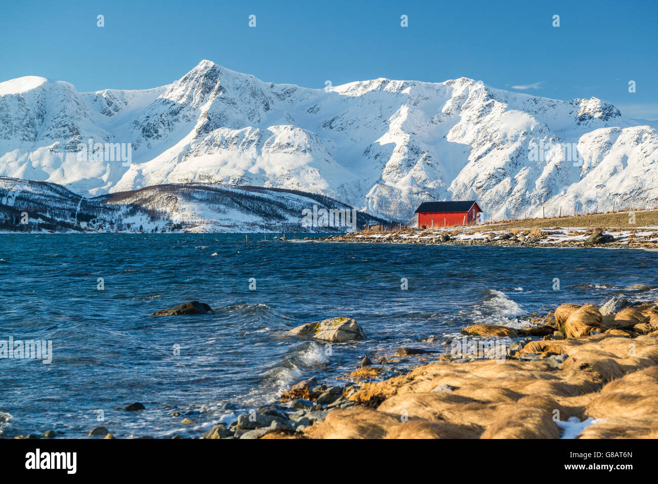 The Peninsula Lyngen with Lyngen Alps, Northern Norway Stock Photo - Alamy