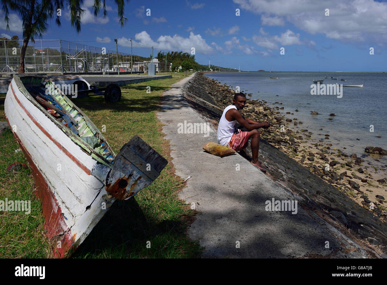 Local, Port Mathurin, Rodrigues Stock Photo - Alamy
