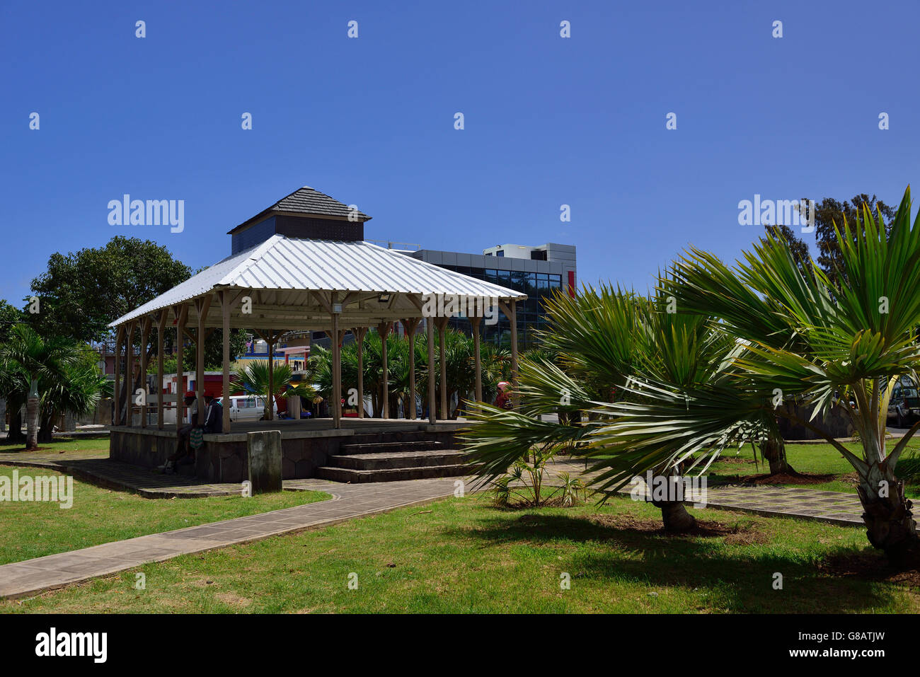 Port Mathurin Building Port Mathurin, Rodrigues Stock Photo - Alamy