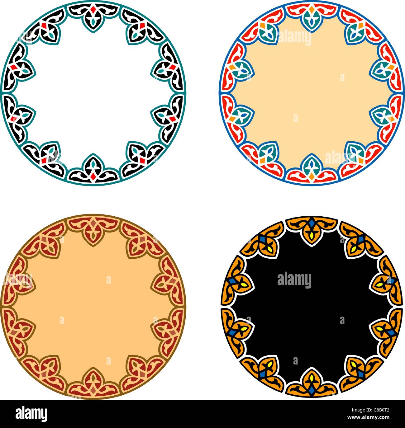 Vector Islamic Circle Art Ornaments - Open Source Stock Vector