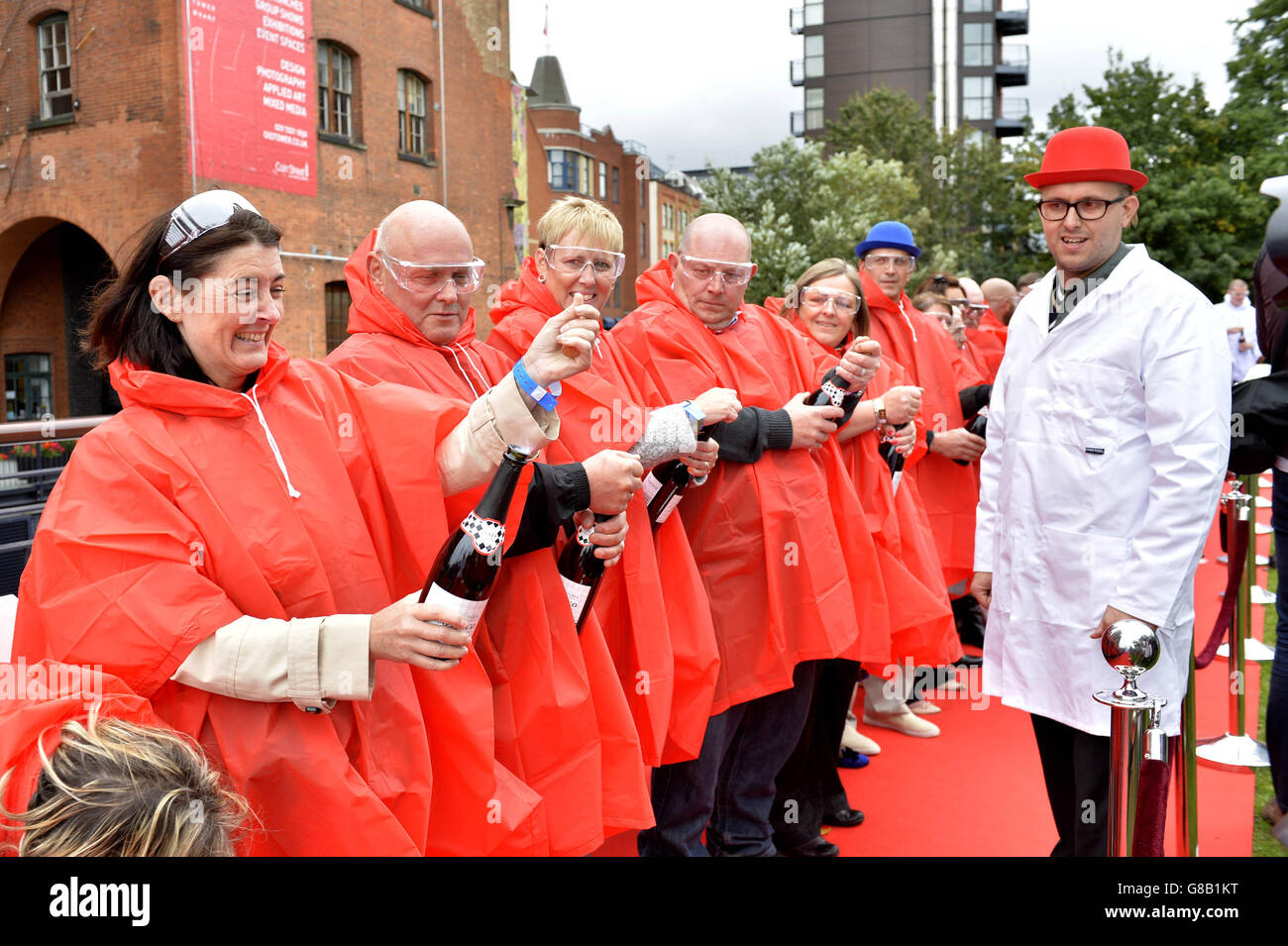 Set guinness world record longest champagne cork popping relay hires