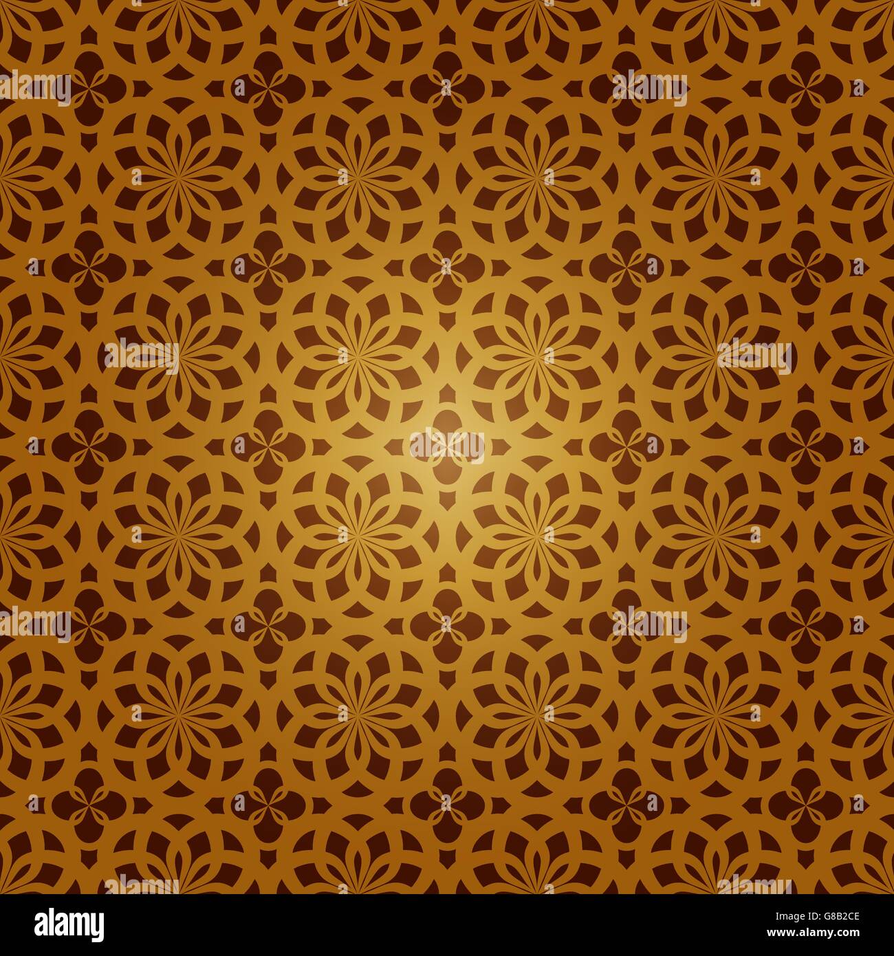 Abstract Vector Background of Seamless Geometric Islamic Art Pattern Stock Vector