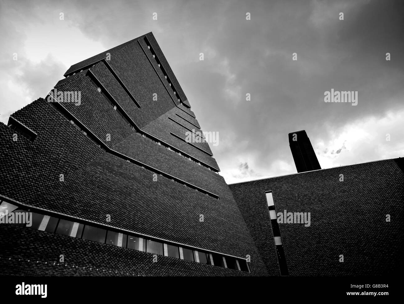 The Tate Modern art gallery Switch House extension opened June 2016, London England,UK. June 2016 Stock Photo