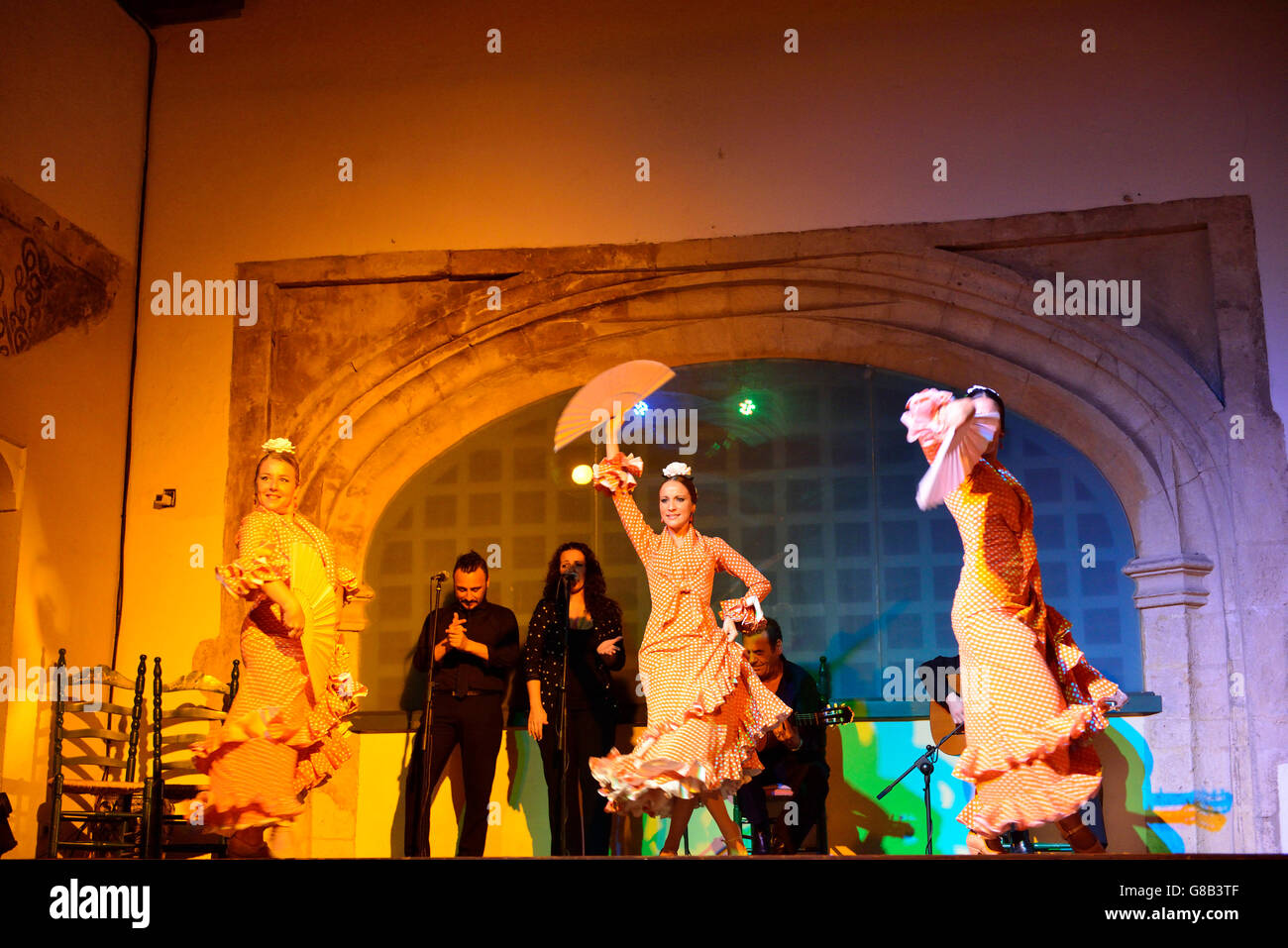 Flamenco dancers, Tablao El Cardenal, Flamenco-Show, Cordoba, Andalusia ...