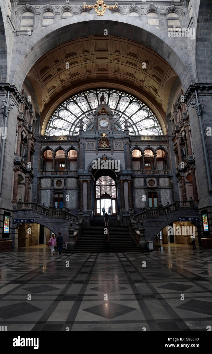 Train station in Antwerp in Belgium Stock Photo Alamy