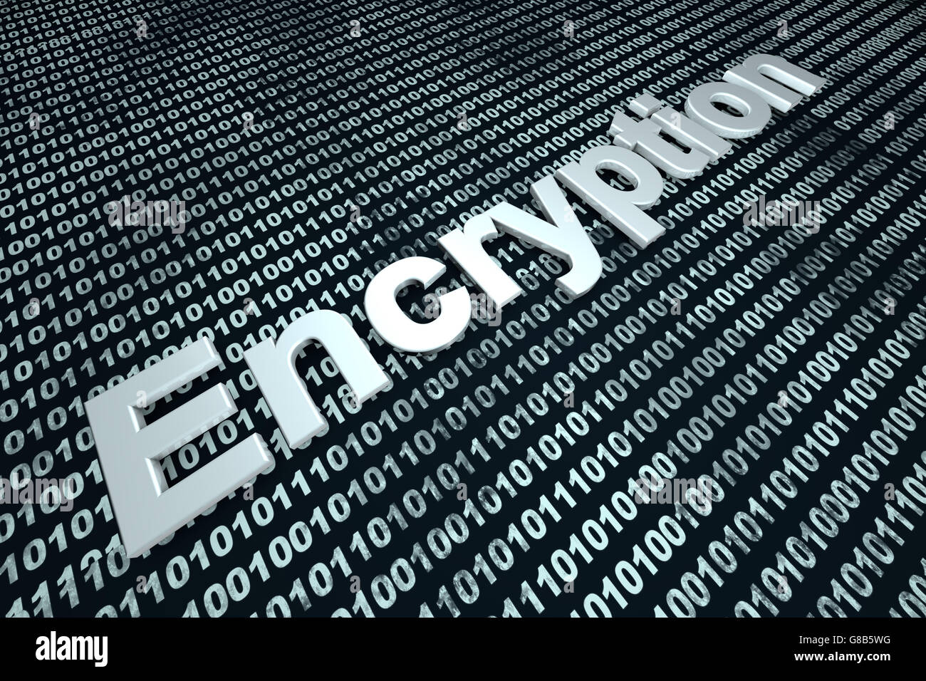 The word Encryption over a binary background Stock Photo - Alamy