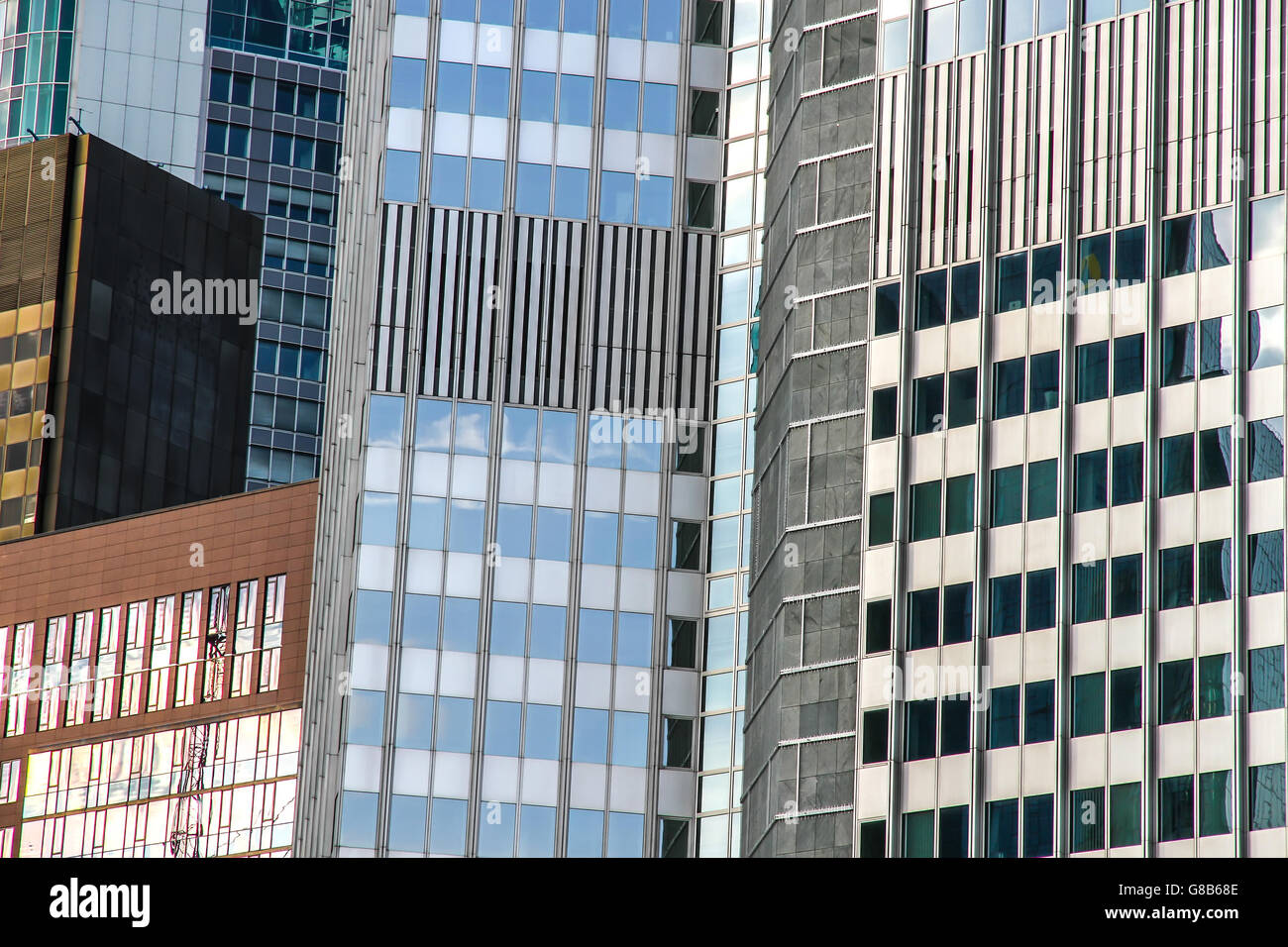 Facade of a Skyscraper in Frankfurt am Main, Germany, Europe Stock ...