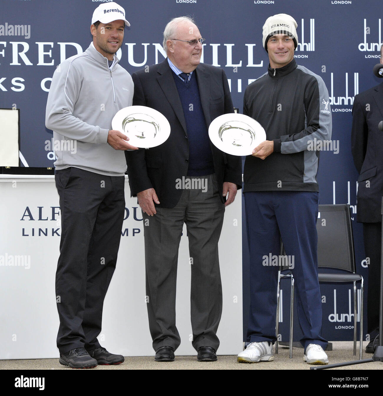 Winners of the team event Michael Ballack (left) and Florian Fritsch