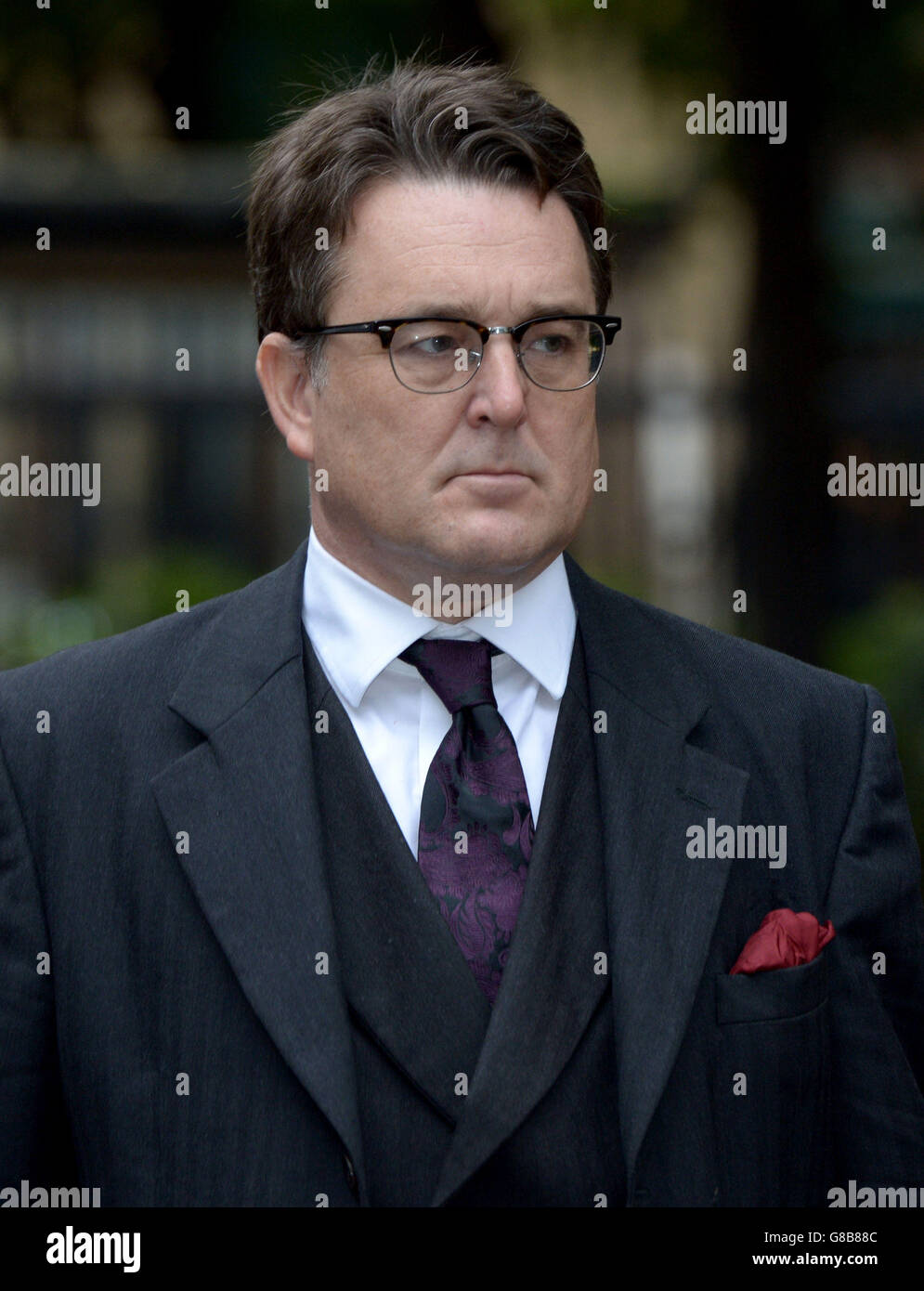 Chris Cairns court case. Lawyer Andrew Fitch-Holland arrives at Southwark Crown Court, London. Stock Photo