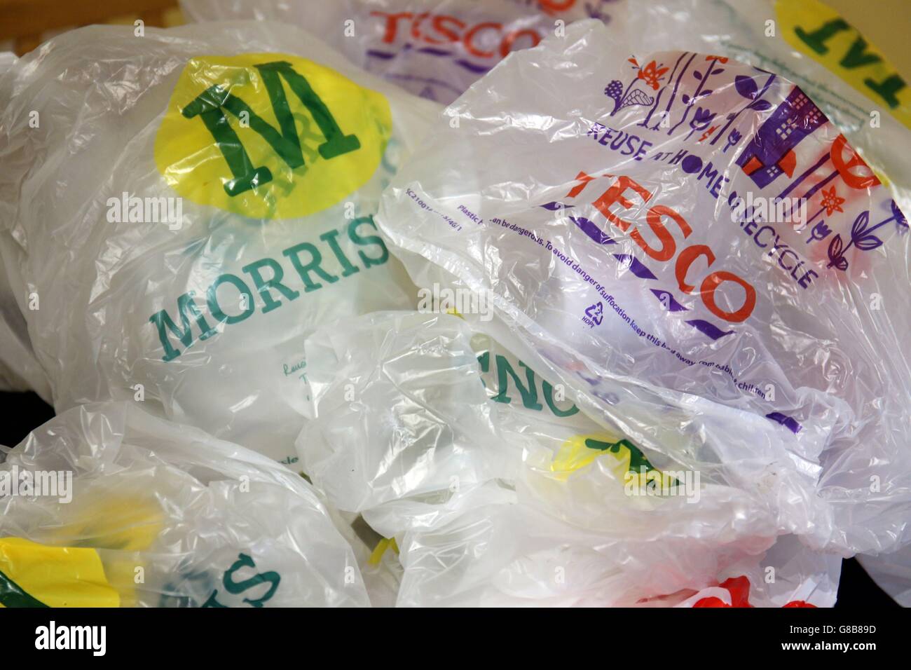 Plastic carrier bags 5p hires stock photography and images Alamy