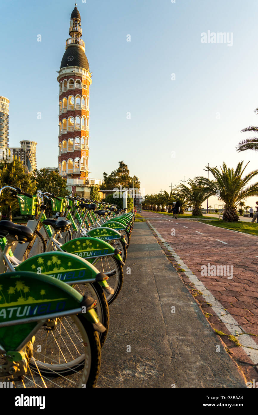 BATUMI, GEORGIA -Bike rental system in Batumi. The system is created by the  municipality of Batumi Stock Photo - Alamy