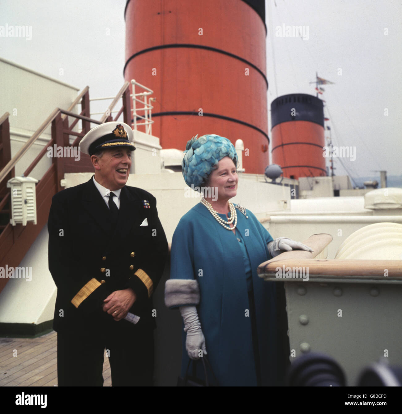 Royalty - Cunard Queen Elizabeth Farewell - Southampton Stock Photo