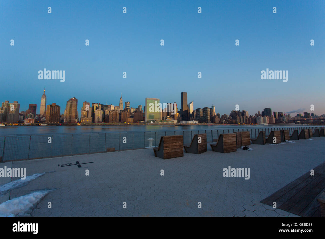 New York City, skyline from across the East River Stock Photo - Alamy