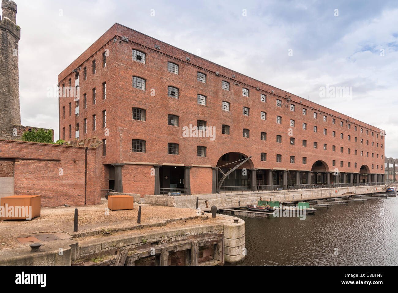 The Titanic Hotel in a converted former warehouse on Stanley Dock in Liverpool North Docks. Merseyside North West England. Stock Photo