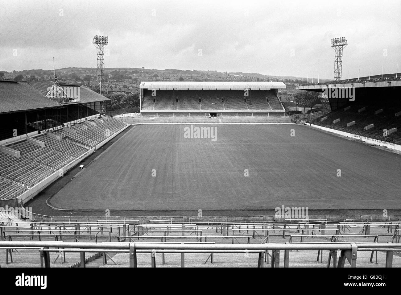 The scene is set at Hillsborough, Sheffield, for World Cup football matches. Four World Cup matches are due to be played at the home ground of Sheffield Wednesday. Stock Photo