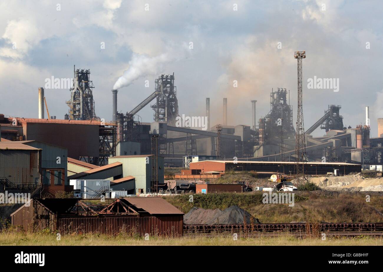 Tata Steel works sign logo Stock Photo - Alamy