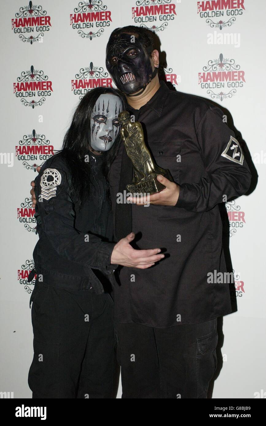 Joey Richardson and Paul Gray of Slipknot, who won the Best Live Band Award. Stock Photo