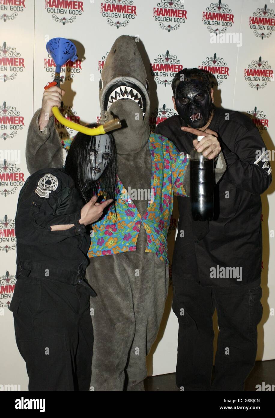 Members of Slipknot, who won the Best Live Band Award Stock Photo Alamy
