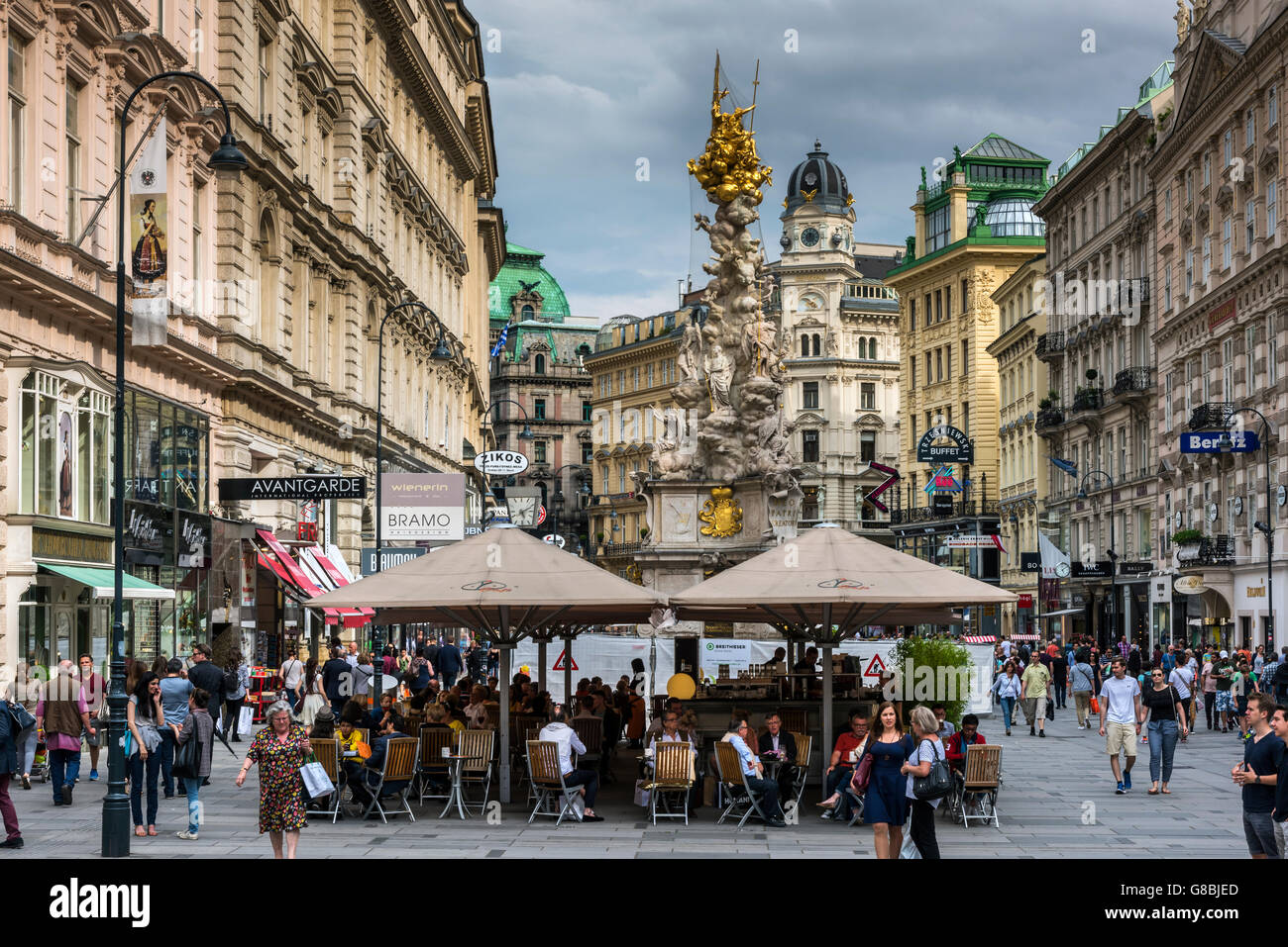 Graben Street, Vienna, Austria Stock Photo