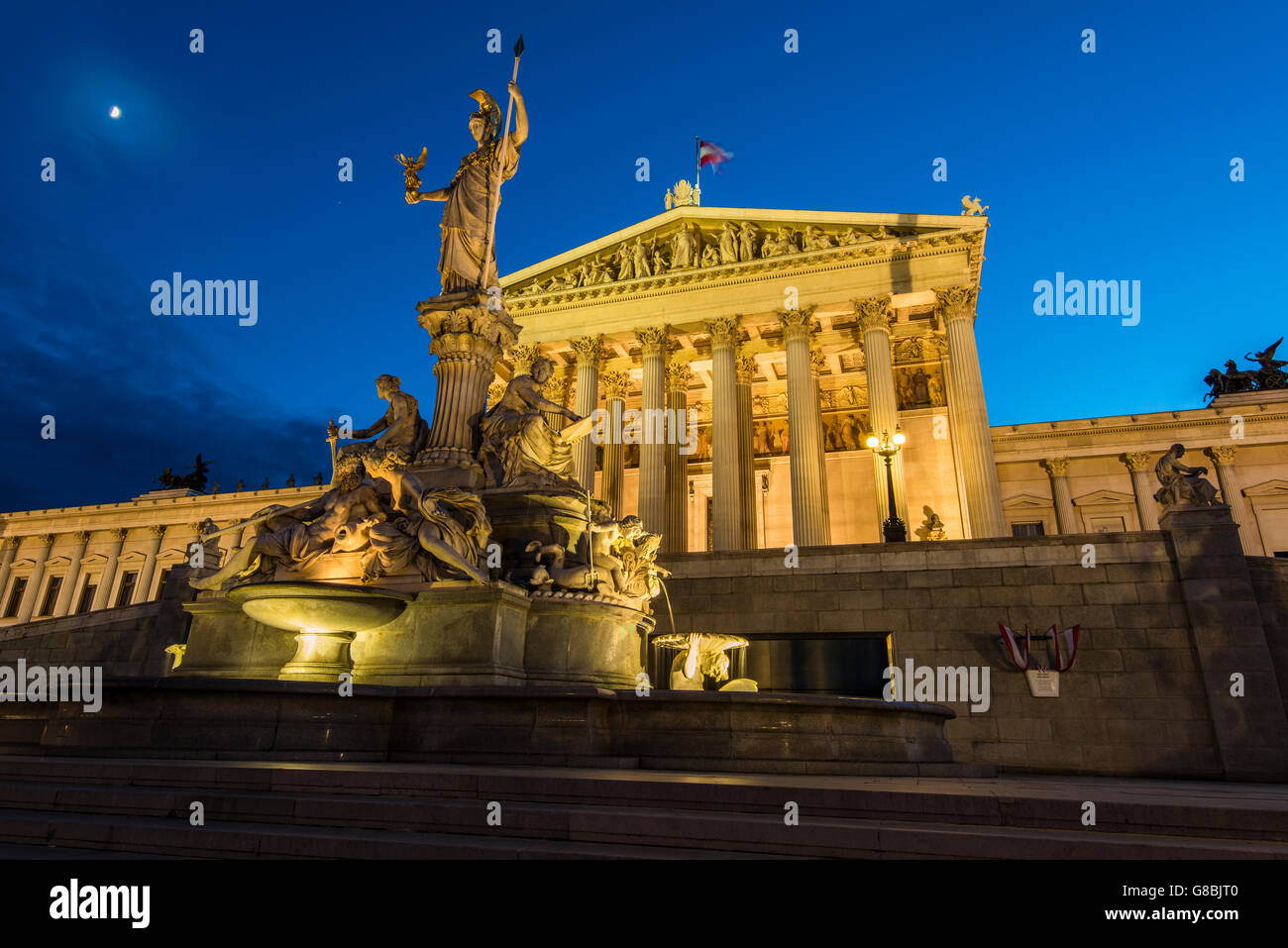 Austrian Parliament Building, Vienna, Austria Stock Photo