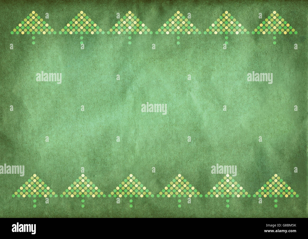 Green Christmas background with xmas tree pattern Stock Photo - Alamy