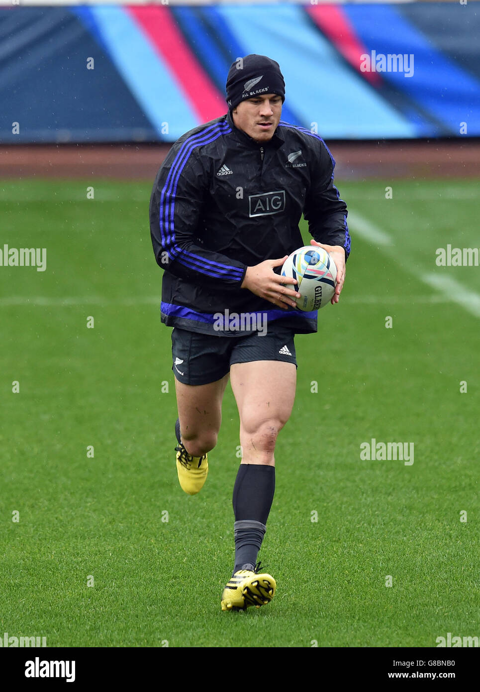 New Zealand's Sonny Bill Williams during a training session at Mowden Park, Darlington. Stock Photo