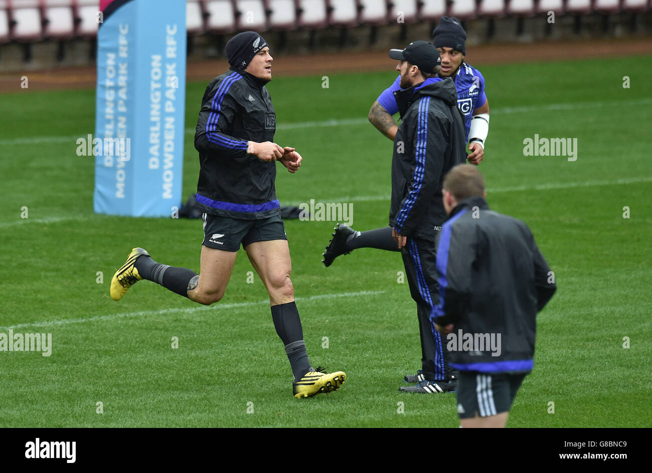 Rugby Union - World Cup 2015 - New Zealand Training Session - Darlington Mowden Park Stock Photo