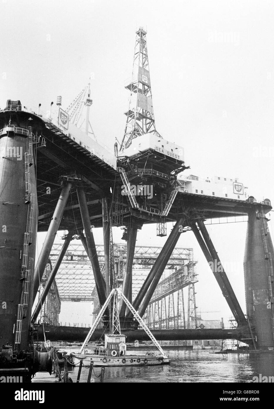 Sea Quest Drilling Platform - Belfast, Northern Ireland Stock Photo