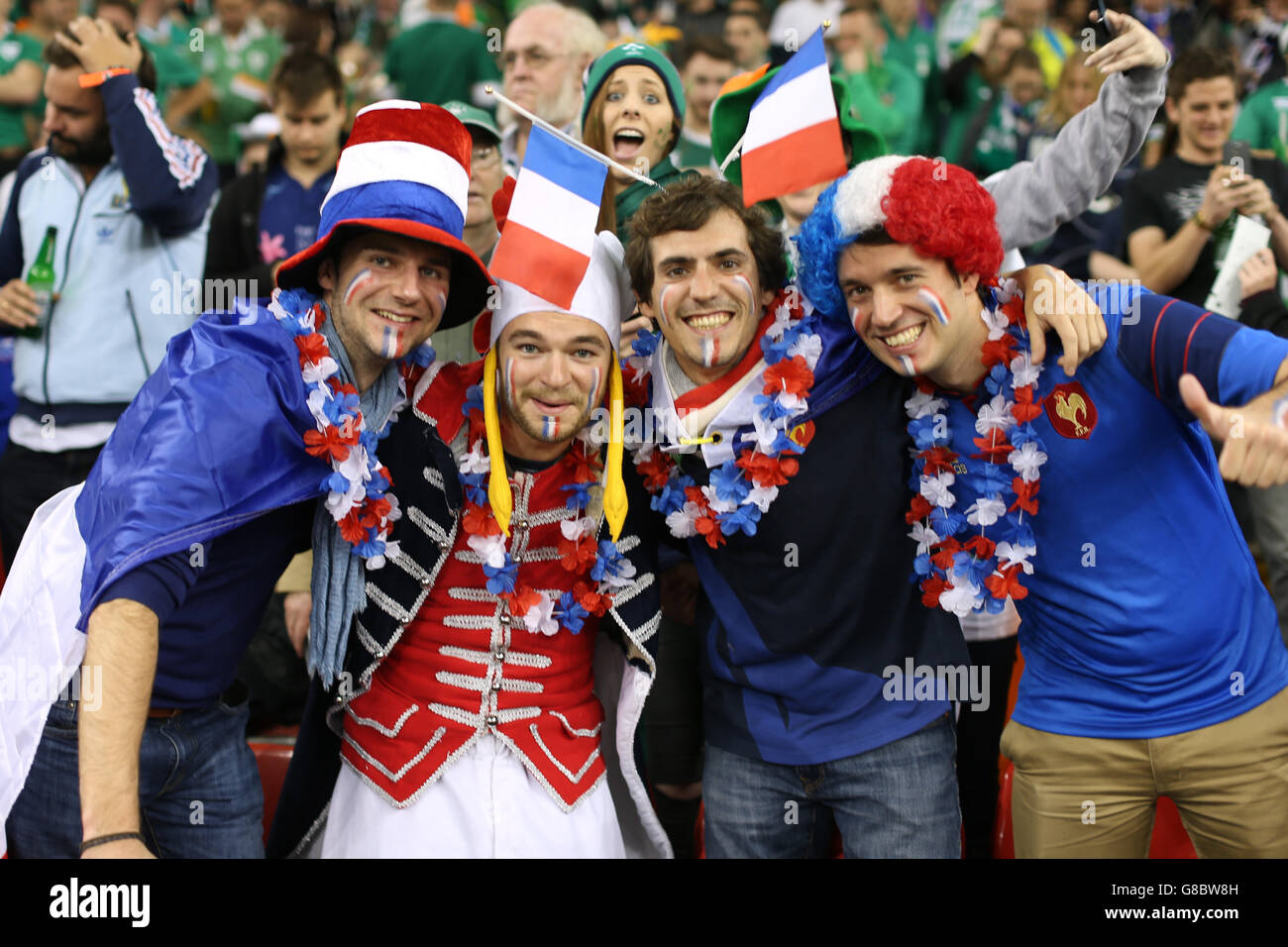 France Supporters shows their support in the crowd during the Rugby World  Cup match at Millennium Stadium, Cardiff Stock Photo - Alamy