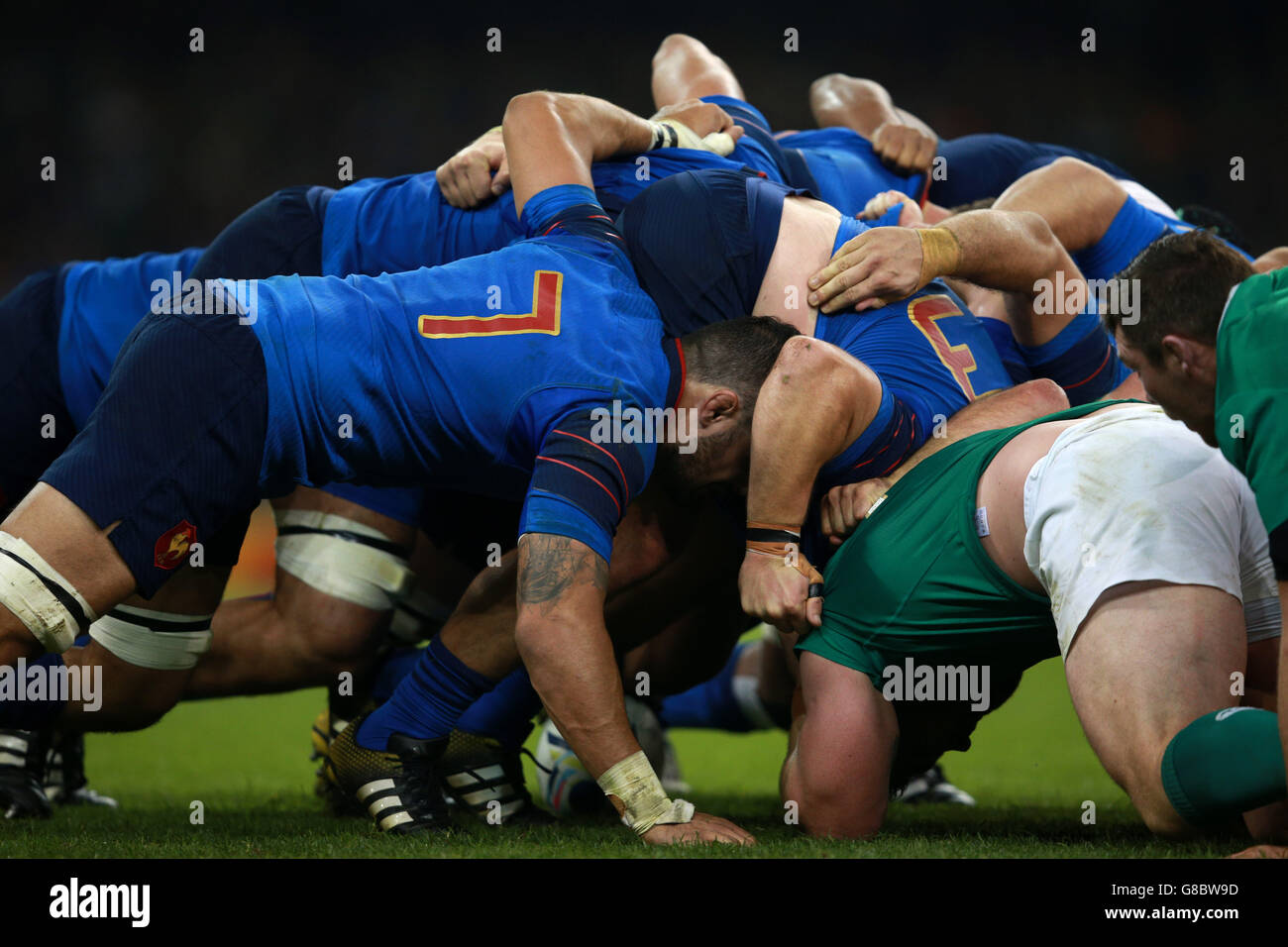 Ireland rugby scrum hi-res stock photography and images