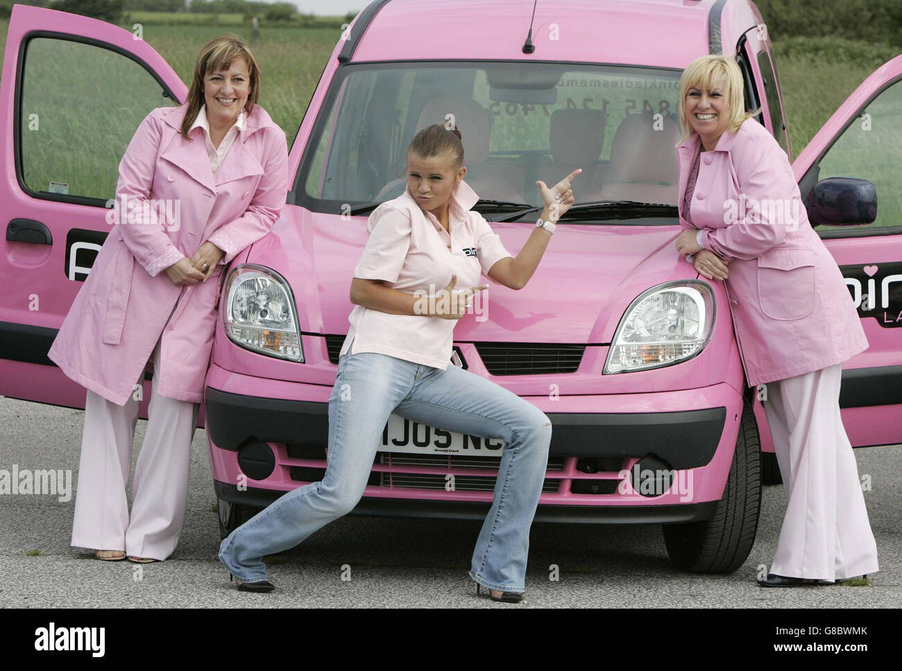 Pink Ladies Women Only Taxi Launch Stock Photo