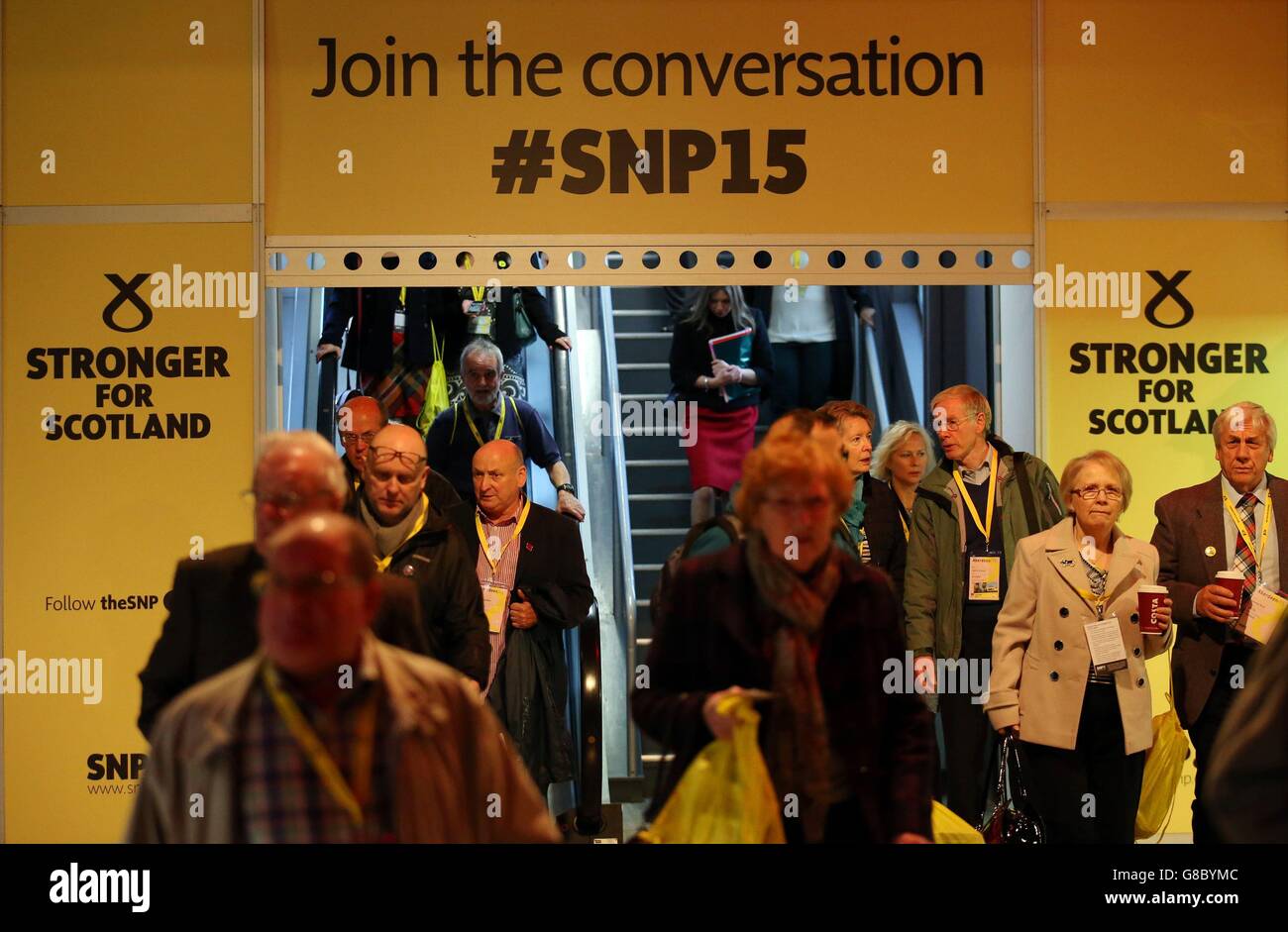 Delegates arrive at the SNP National Conference at the Aberdeen ...