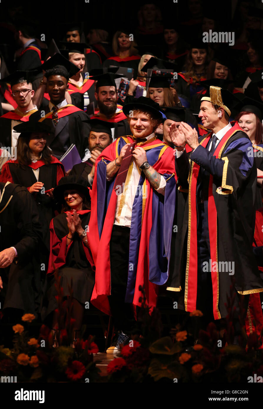 Ed Sheeran At A Graduation Ceremony At University Campus Suffolk In