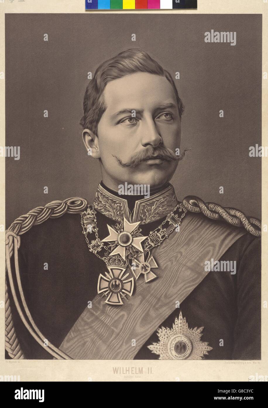 Wilhelm II. deutscher Kaiser Stock Photo