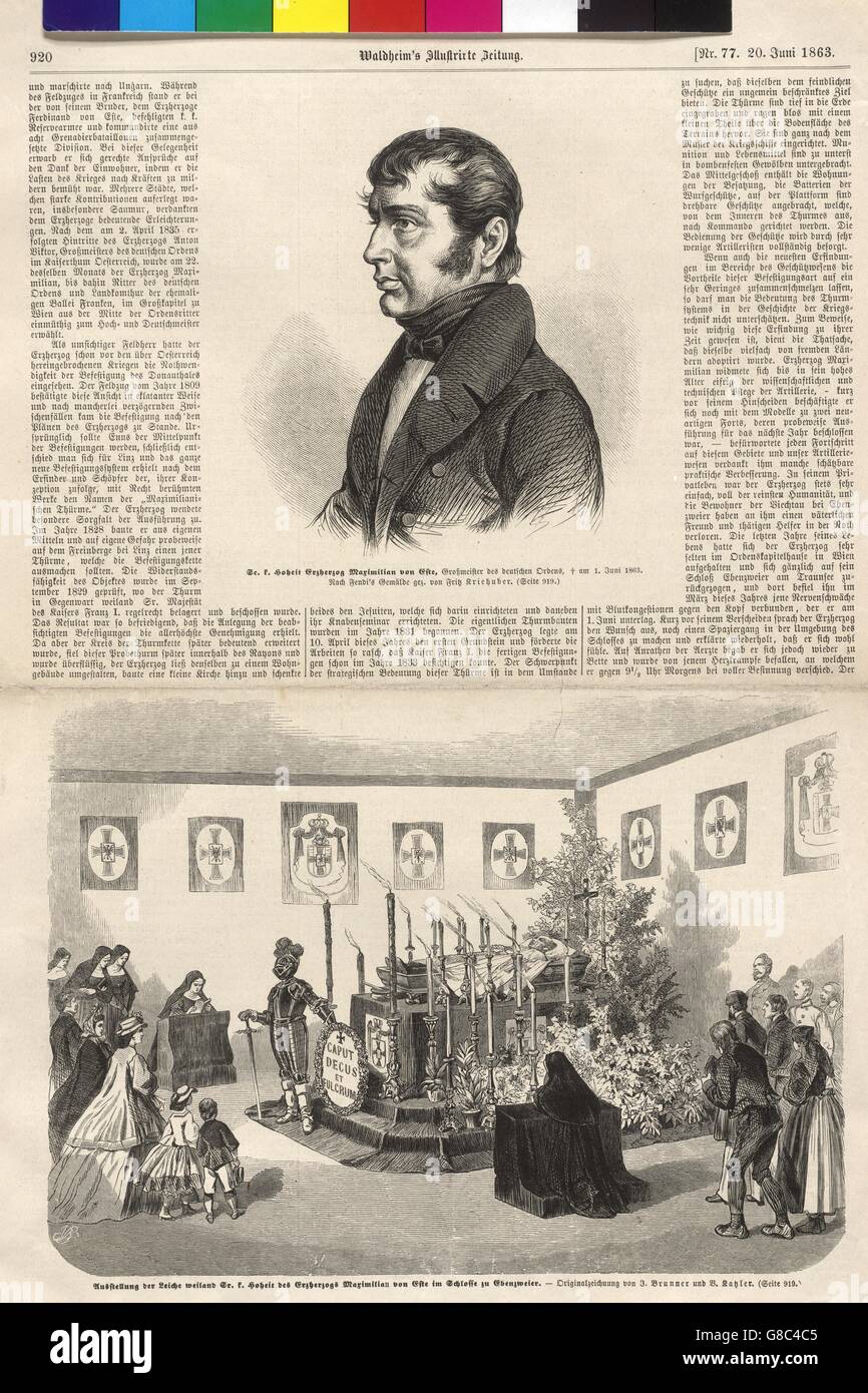 Maximilian, Erzherzog von Österreichd'Este Stock Photo Alamy