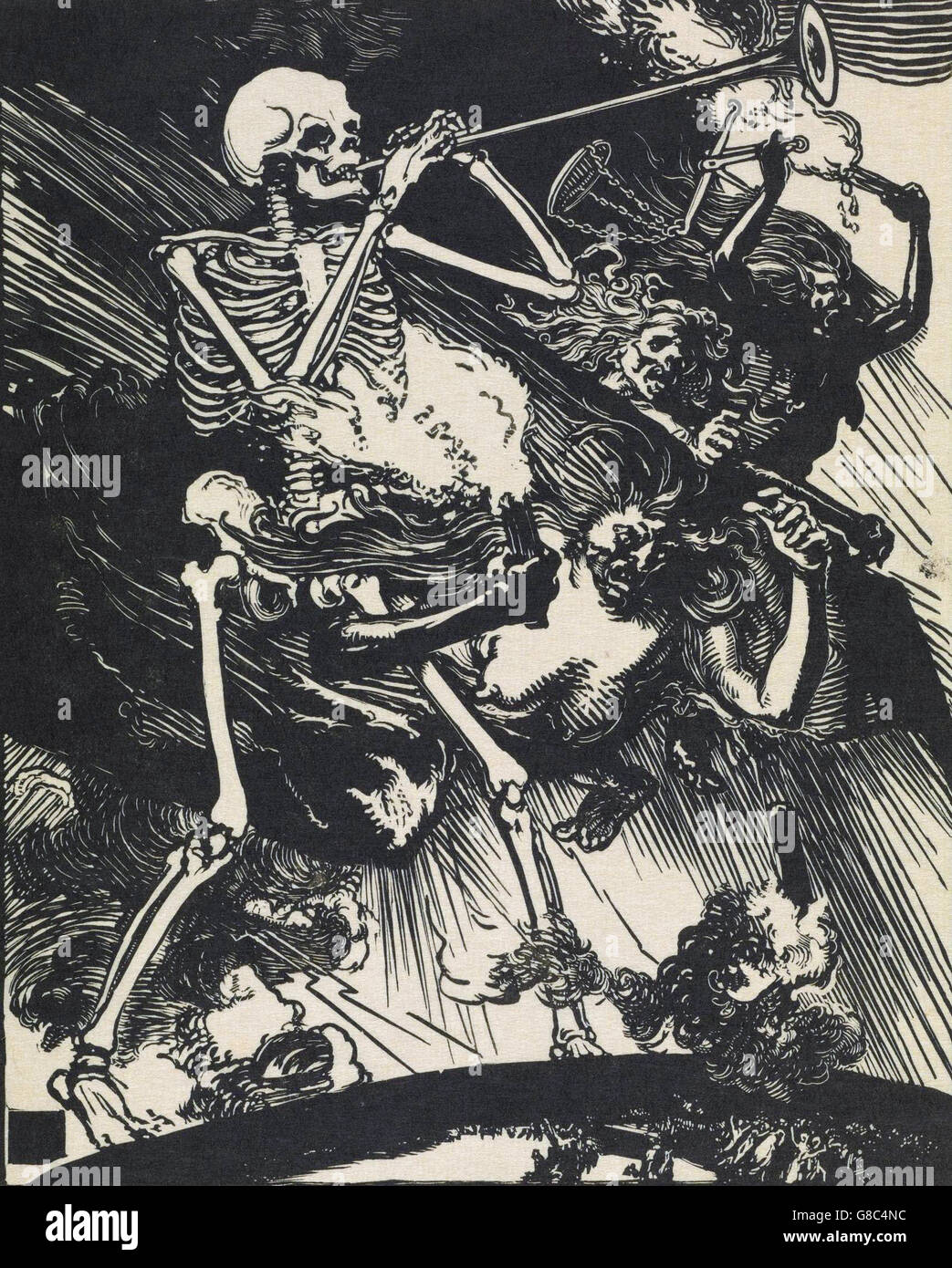 Death and Passions Descend upon the World, Auguste Louis Lepère Illustration - T-shirt