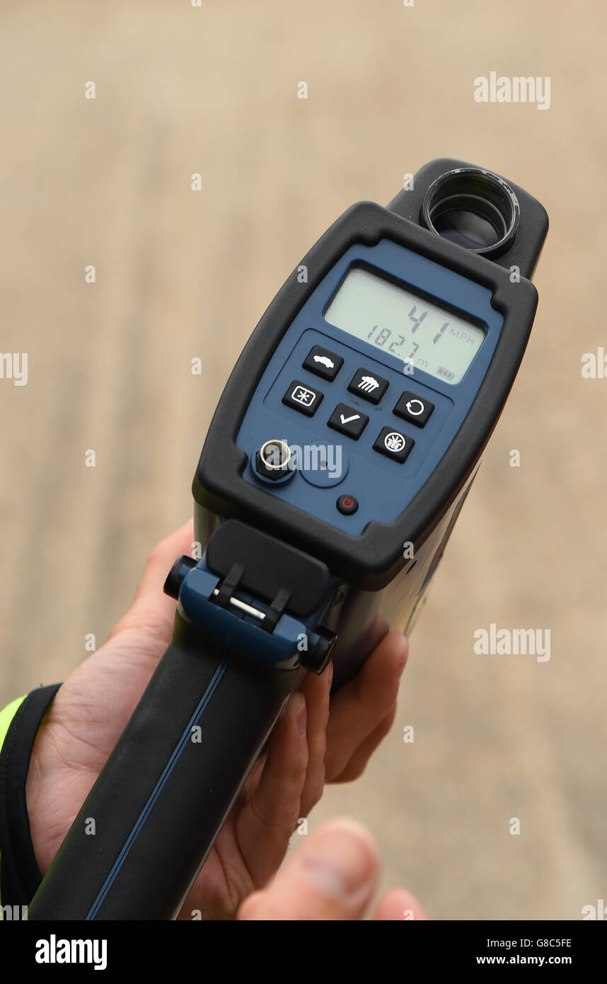 police speed gun Stock Photo Alamy