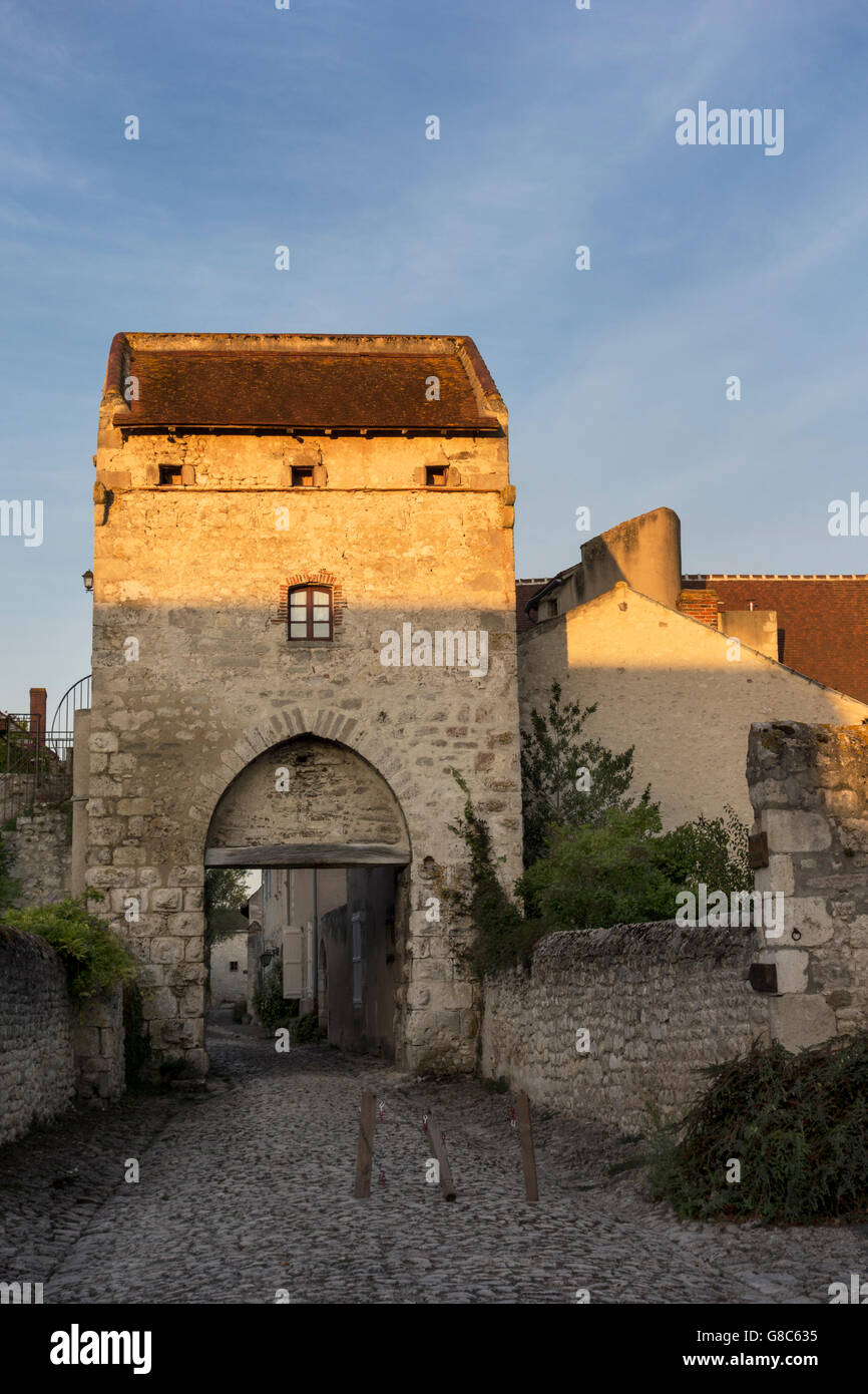 La Porte d'Orient (East Gate), Charroux, Allier, Auvergne (Charroux is classed as one of the most beautiful villages in France) Stock Photo