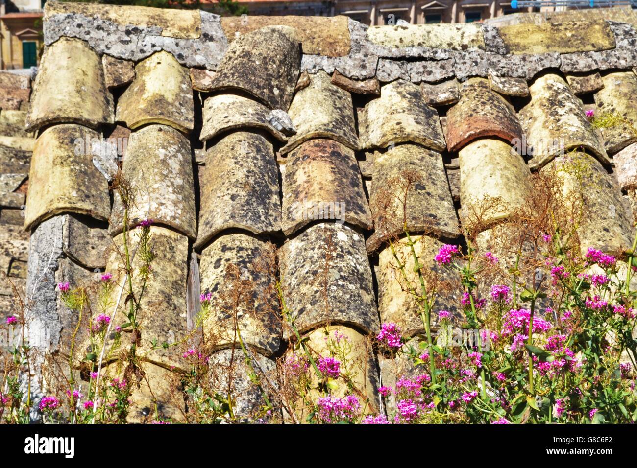 Sicilia, Italy. Osservando i tetti di Modica, Ragusa Stock Photo
