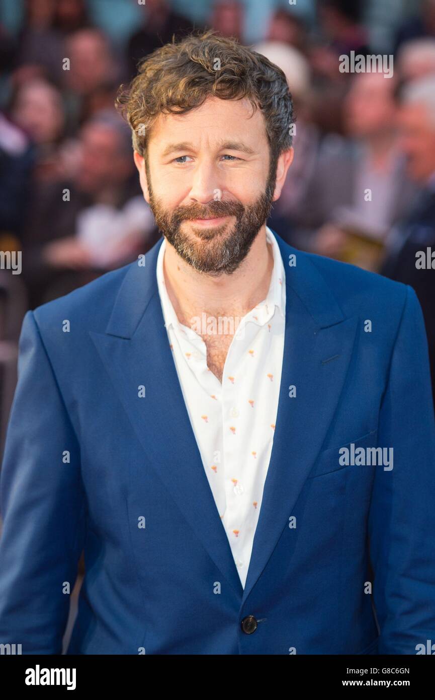 Chris O'Dowd attending the premiere of The Program during the 59th BFI London Film Festival at the Odeon Cinema, Leicester Square, London. Stock Photo